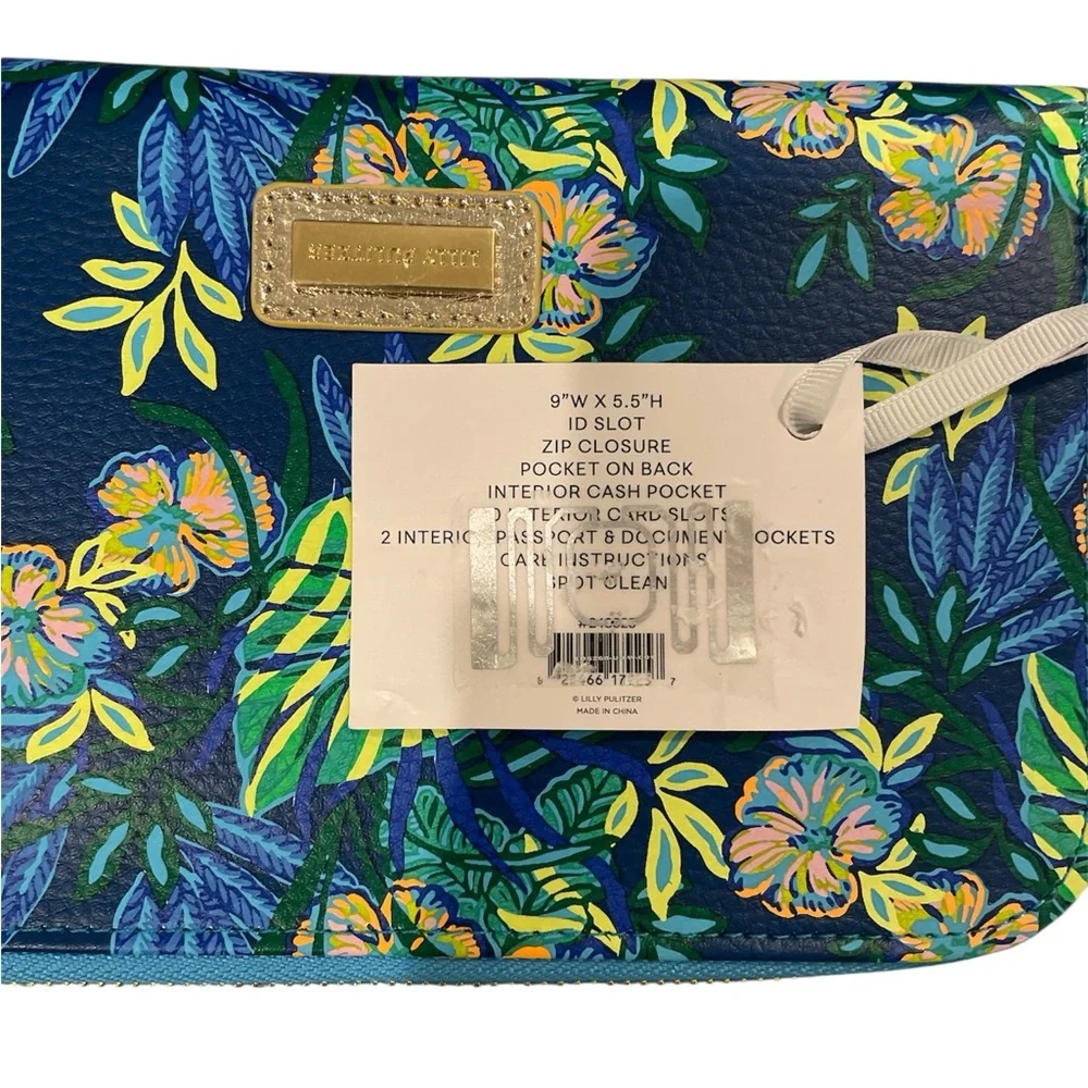 Lilly Pulitzer Navy Floral Travel Wallet